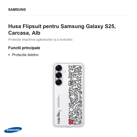 Husa Flipsuit pentru Samsung Galaxy S25, Carcasa, Alb [1]