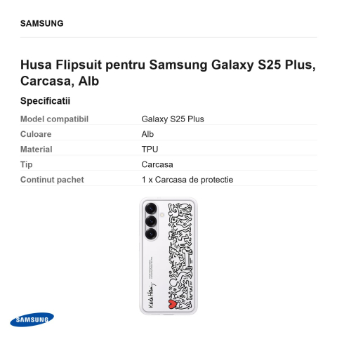 Husa Flipsuit pentru Samsung Galaxy S25 Plus, Carcasa, Alb [2]