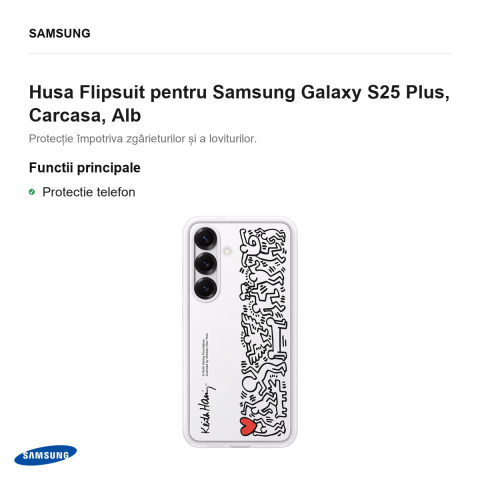 Husa Flipsuit pentru Samsung Galaxy S25 Plus, Carcasa, Alb [1]