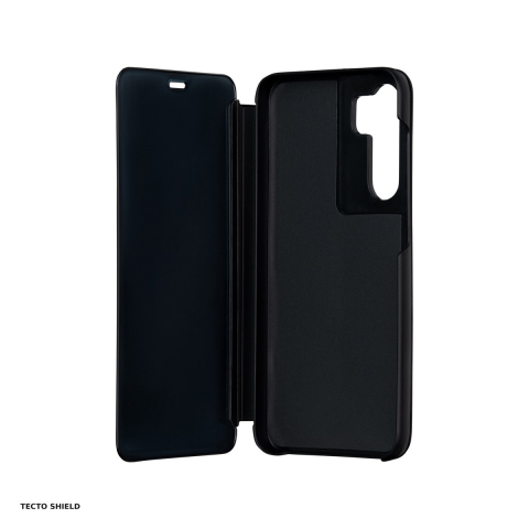 Huse si protectii pentru Samsung - Husa Fold Mirror View pentru Samsung Galaxy S23 FE, tip carte cu inchidere magnetica, Negru