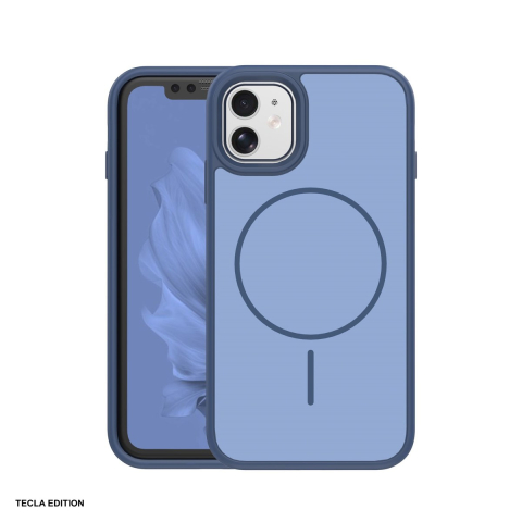 Huse telefoane - Husa Frame Thin Mag pentru Apple iPhone 11, Carcasa magnetica, Albastru inchis