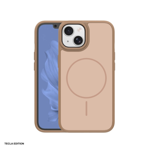 Huse telefoane - Husa Frame Thin Mag pentru Apple iPhone 13, Carcasa magnetica, Maro