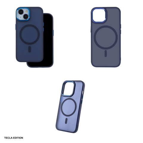 Husa Frozen Mag pentru Apple iPhone 14, Carcasa magnetica, Albastru [3]