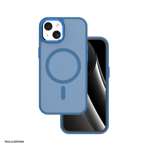 Huse si protectii pentru iPhone 15 - Husa Frozen Mag pentru Apple iPhone 15, Carcasa magnetica, Albastru