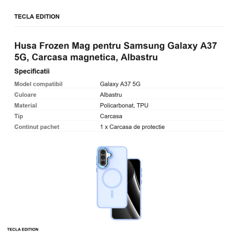 Husa Frozen Mag pentru Samsung Galaxy A37 5G, Carcasa magnetica, Albastru [2]