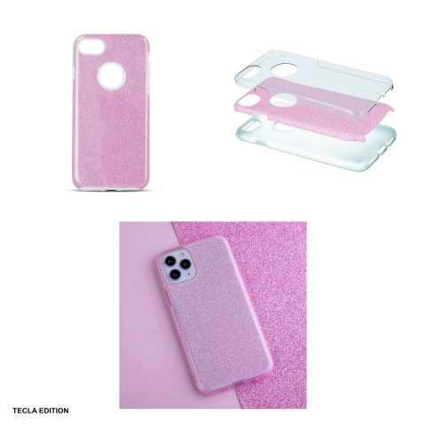Husa Glitter 3in1 pentru Apple iPhone 11 Pro, Carcasa, Roz [4]