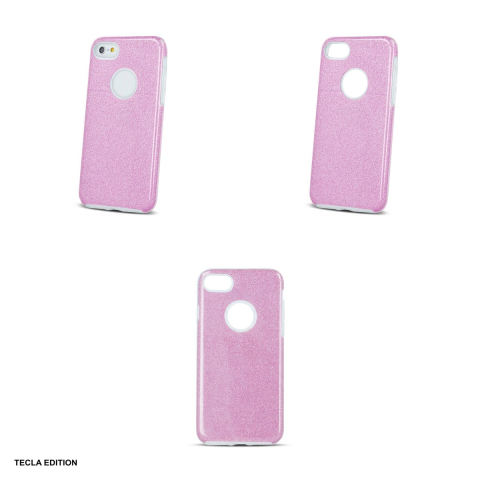 Husa Glitter 3in1 pentru Apple iPhone 7, iPhone 8, iPhone SE 2020, iPhone SE 2022, Carcasa, Roz [3]