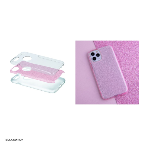 Husa Glitter 3in1 pentru Samsung Galaxy A13 4G, Carcasa, Roz [4]
