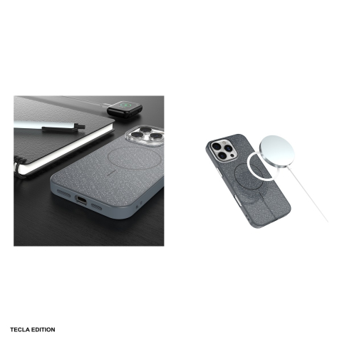 Husa Glitter Thin Mag pentru Apple iPhone 12, iPhone 12 Pro, Carcasa magnetica, Negru [4]