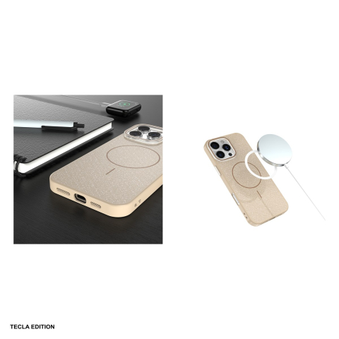 Husa Glitter Thin Mag pentru Apple iPhone 13, Carcasa magnetica, Maro [4]