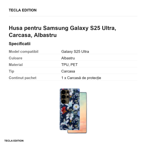 Husa Glow Glam pentru Samsung Galaxy S25 Ultra, Carcasa, Albastru [2]
