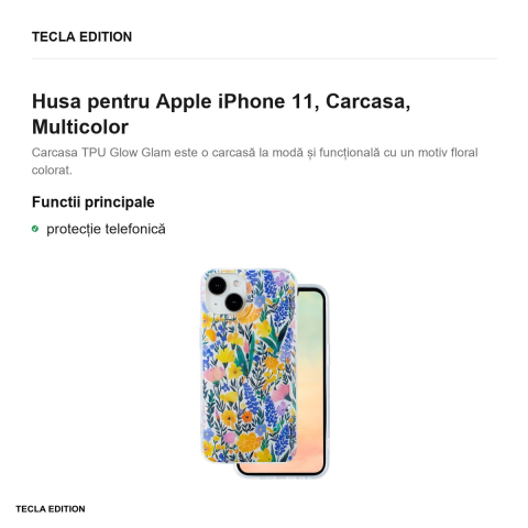 Husa Glow Glam rustic pentru Apple iPhone 11, Carcasa, Multicolor [1]