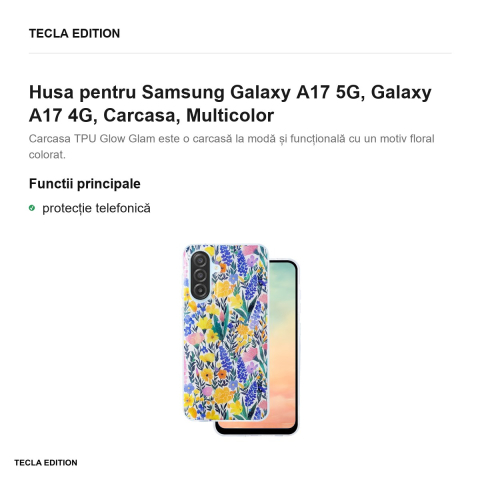 Husa Glow Glam rustic pentru Samsung Galaxy A17 5G, Galaxy A17 4G, Carcasa, Multicolor [1]