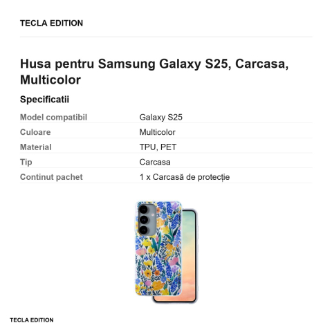 Husa Glow Glam rustic pentru Samsung Galaxy S25, Carcasa, Multicolor [2]