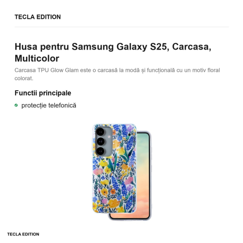 Husa Glow Glam rustic pentru Samsung Galaxy S25, Carcasa, Multicolor [1]