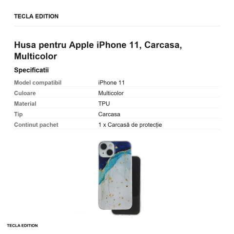 Husa Gold Glam iceberg pentru Apple iPhone 11, Carcasa, Multicolor [2]