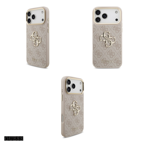 Husa Guess 4g Big 4g Classic Logo Big Strap pentru iPhone 17 Pro Max, Carcasa, Roz [3]