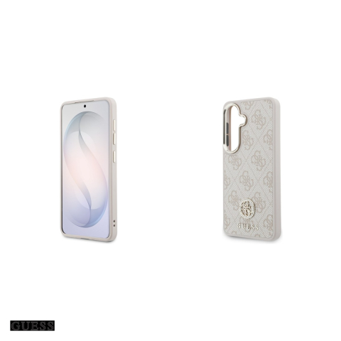 Husa Guess 4g Big Rhinestone Triangle Strap pentru Samsung Galaxy S26, Carcasa magnetica, Roz [4]