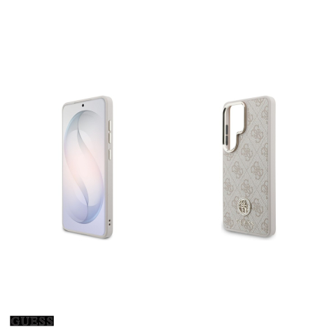 Husa Guess 4g Big Rhinestone Triangle Strap pentru Samsung Galaxy S26 Ultra, Carcasa magnetica, Roz [4]