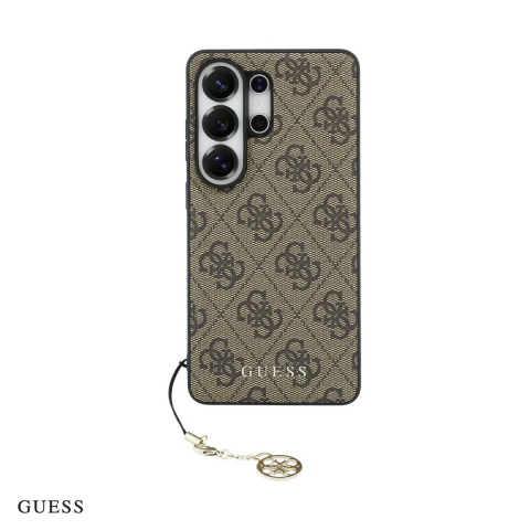 Huse si protectii pentru Samsung Galaxy S26 Ultra - Husa Guess 4g Classic Logo Charm pentru Samsung Galaxy S26 Ultra, Carcasa magnetica, Maro