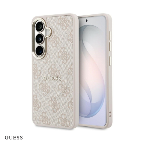 Huse si protectii pentru Samsung Galaxy S26 - Husa Guess 4g Embossed Ring pentru Samsung Galaxy S26, Carcasa magnetica, Roz