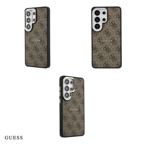 Husa Guess 4g Embossed Ring pentru Samsung Galaxy S26 Ultra, Carcasa magnetica, Maro [3]