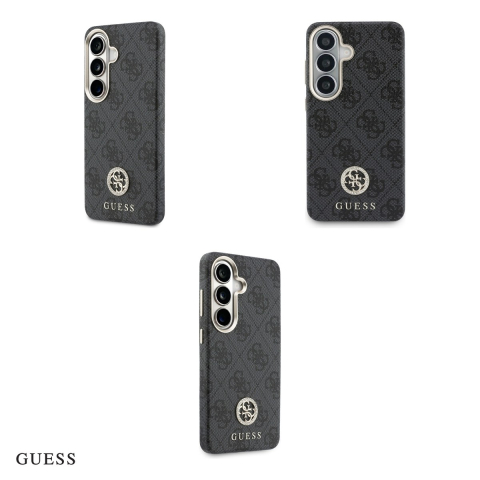 Husa Guess 4g Rhinestone Round Logo pentru Samsung Galaxy S26, Carcasa magnetica, Negru [3]