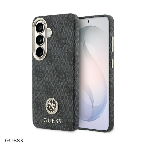 Huse si protectii pentru Samsung Galaxy S26 - Husa Guess 4g Rhinestone Round Logo pentru Samsung Galaxy S26, Carcasa magnetica, Negru