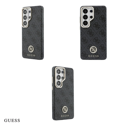 Husa Guess 4g Rhinestone Round Logo pentru Samsung Galaxy S26 Ultra, Carcasa magnetica, Negru [3]