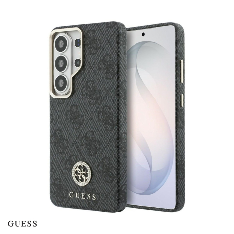 Huse si protectii pentru Samsung Galaxy S26 Ultra - Husa Guess 4g Rhinestone Round Logo pentru Samsung Galaxy S26 Ultra, Carcasa magnetica, Negru