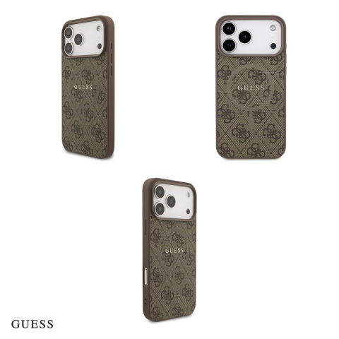 Husa Guess 4g Ring Classic Logo pentru iPhone 17 Pro Max, Carcasa magnetica, Maro [3]