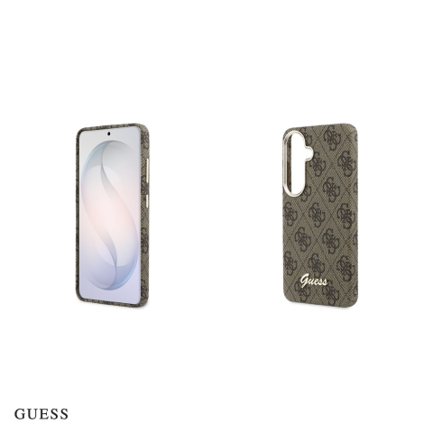 Husa Guess 4g Script pentru Samsung Galaxy S26, Carcasa magnetica, Maro [4]