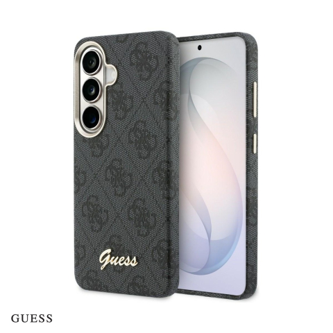 Huse si protectii pentru Samsung Galaxy S26 - Husa Guess 4g Script pentru Samsung Galaxy S26, Carcasa magnetica, Negru