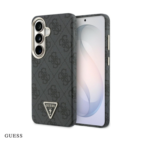 Huse si protectii pentru Samsung Galaxy S26 - Husa Guess 4g Triangle Logo pentru Samsung Galaxy S26, Carcasa magnetica, Negru