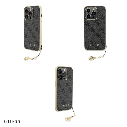 Husa Guess Charms Collection pentru iPhone 15 Pro, Carcasa, Gri [3]