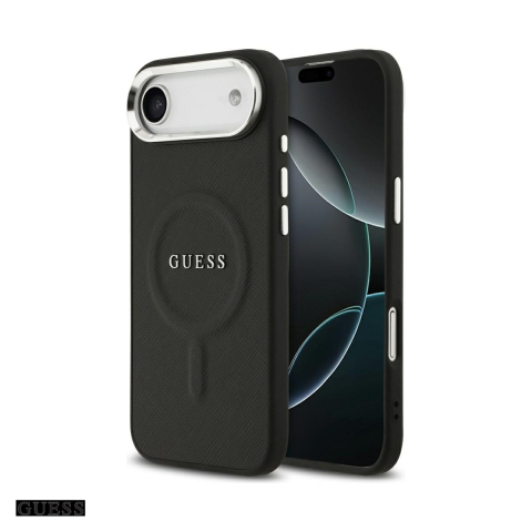 Husa Guess Classic Logo pentru iPhone 17 Air, Carcasa magnetica, Negru [0]
