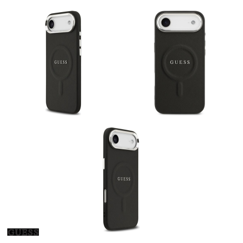 Husa Guess Classic Logo pentru iPhone 17 Air, Carcasa magnetica, Negru [3]