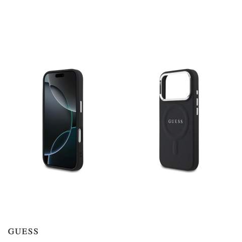 Husa Guess Classic Logo pentru iPhone 17 Pro, Carcasa magnetica, Negru [4]