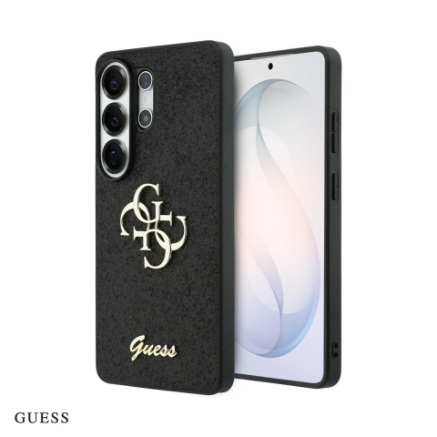 Huse si protectii pentru Samsung Galaxy S26 Ultra - Husa Guess Fixed Glitter Big 4g Metal Logo pentru Samsung Galaxy S26 Ultra, Carcasa magnetica, Negru