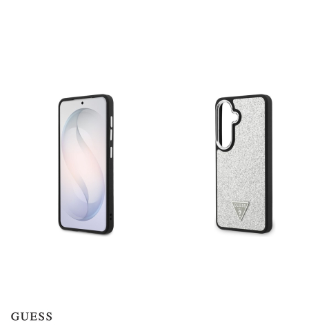 Husa Guess Fixed Glitter Triangle pentru Samsung Galaxy S26, Carcasa magnetica, Argintiu [4]