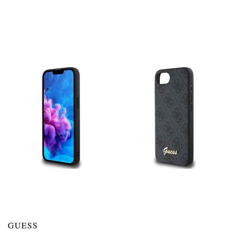 Husa Guess Hc 4g PU Script Logo pentru iPhone 16e, Carcasa magnetica, Negru [4]