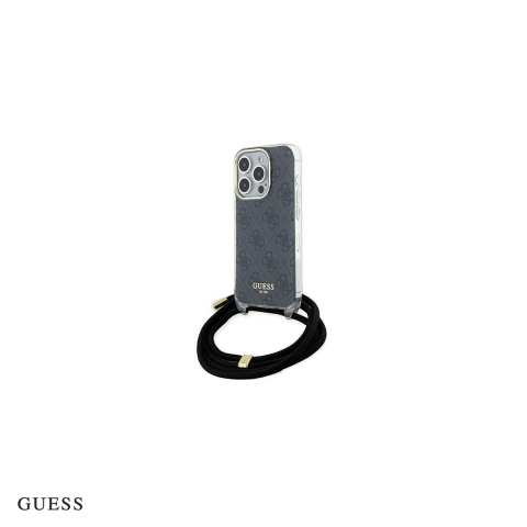 Huse si protectii smartphone - Husa Guess Hc Crossbody Cord Print pentru iPhone 15 Pro, Carcasa, Negru