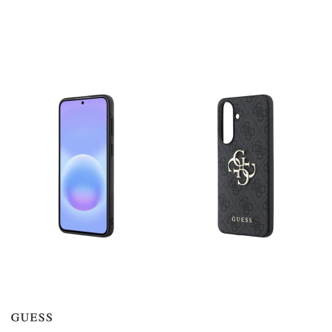 Husa Guess Hc PU 4g Big Metal Logo pentru Samsung Galaxy A37 5G, Carcasa, Negru [4]
