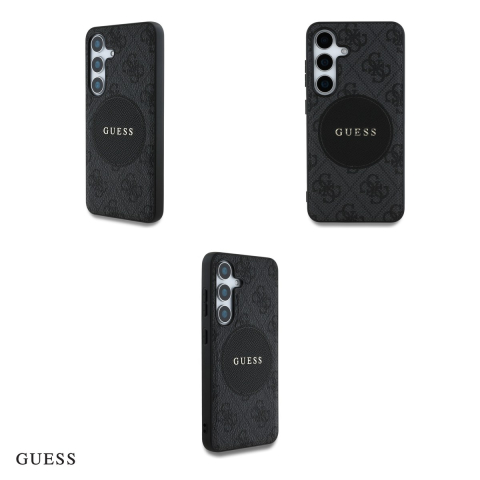 Husa Guess Hc PU 4g Circle Classic Logo pentru Samsung Galaxy S25, Carcasa magnetica, Negru [3]