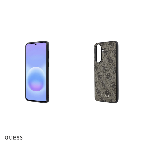 Husa Guess Hc PU 4g Classic Logo charm pentru Samsung Galaxy A37 5G, Carcasa, Maro [4]