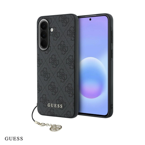 Huse si protectii pentru Samsung Galaxy A57 5G - Husa Guess Hc PU 4g Classic Logo charm pentru Samsung Galaxy A57 5G, Carcasa, Negru
