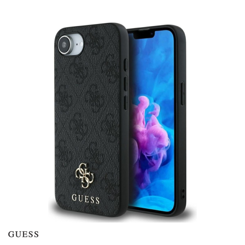 Huse si protectii pentru iPhone 16e - Husa Guess Hc PU 4g Small 4g Classic pentru iPhone 16e, Carcasa magnetica, Negru