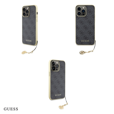 Husa Guess Hc PU Charm pentru iPhone 15 Pro Max, Carcasa, Gri [3]