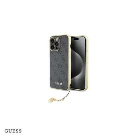 Huse si protectii smartphone - Husa Guess Hc PU Charm pentru iPhone 15 Pro Max, Carcasa, Gri