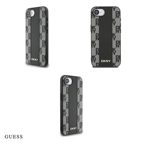 Husa Guess Hc PU Checkered Pattern pentru iPhone 16e, Carcasa magnetica, Negru [3]
